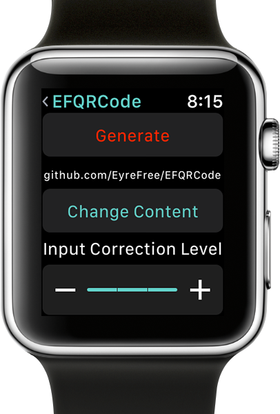 iPhone App Mockup - EFQRCoder