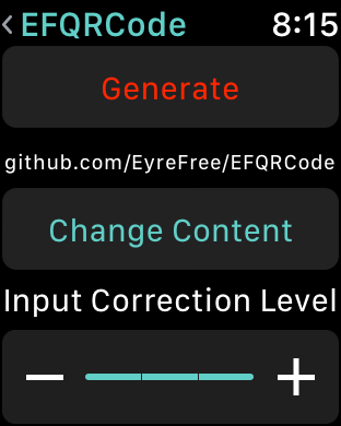 App Screenshot - EFQRCoder